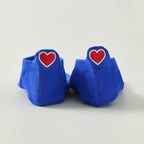 Chaussettes bleu en coton à languette cœur rouge pour femme | Chaussettes douces et respirantes | Fabriquées à partir de matériaux de haute qualité | Un cadeau parfait pour les femmes de tous âges