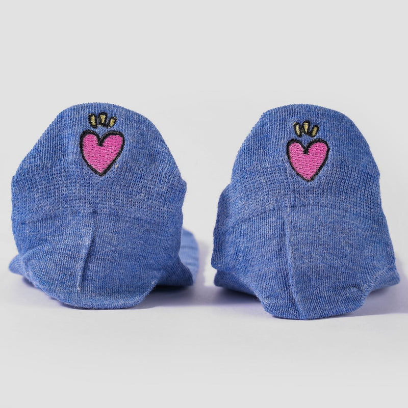 Chaussettes basses femme à languette avec broderie fleur, cœur, tulipe ou soleil. Maintien parfait. Taille 35-41. Douces, gaies et confortables.