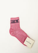 Maria La Rosa - Chaussettes Like Me - Cerise - Navy Writing - Femme