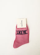 Maria La Rosa - Chaussettes Like Me - Cerise - Navy Writing - Femme