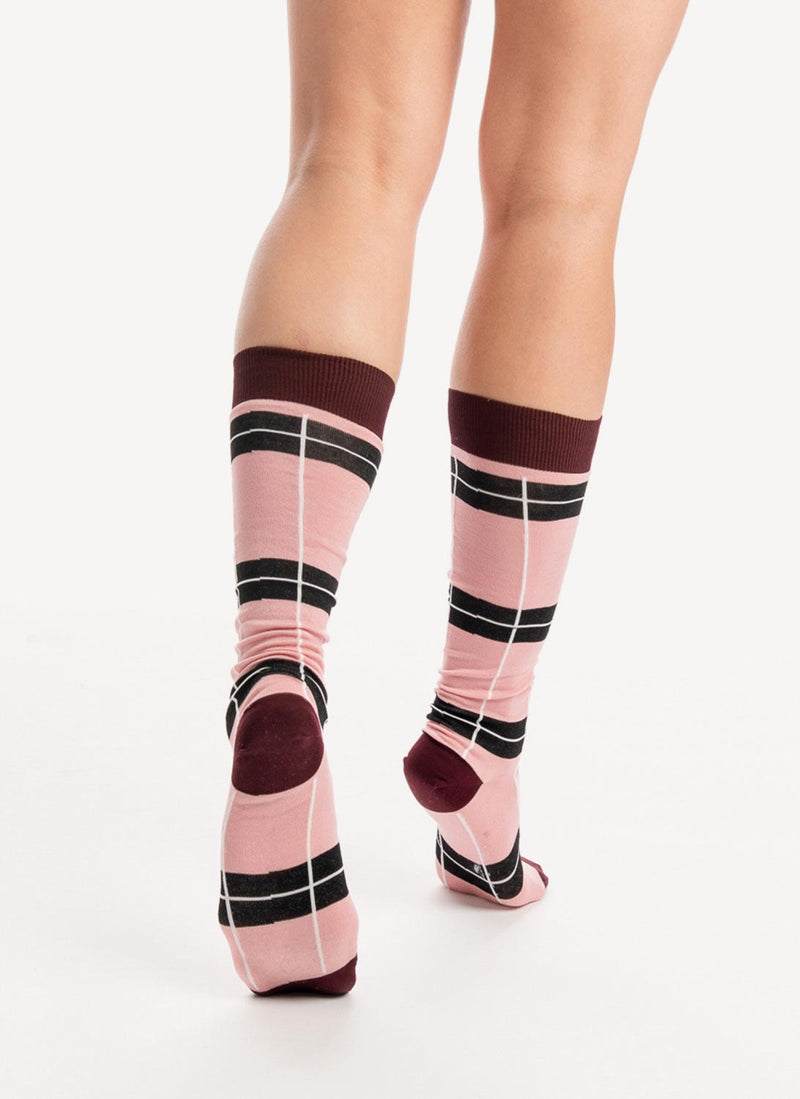 Marni - Chaussettes Quadrillées - Cinder Rose - Femme