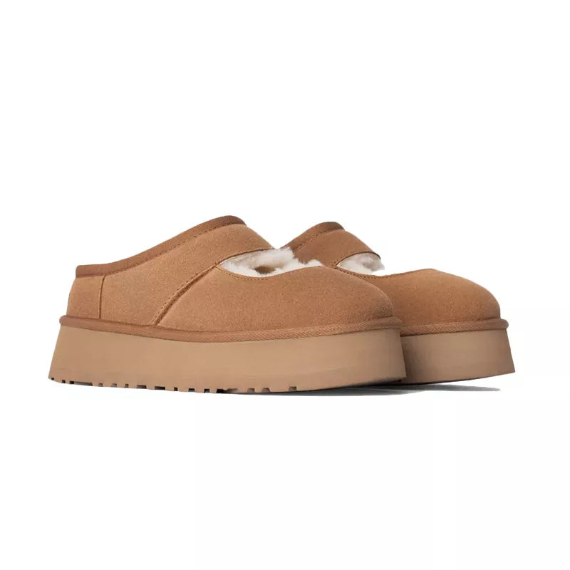 Slippers W Bea Mary Jane - Chestnut
