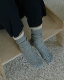 chausson chaussette femme gris foncé Angarde porté