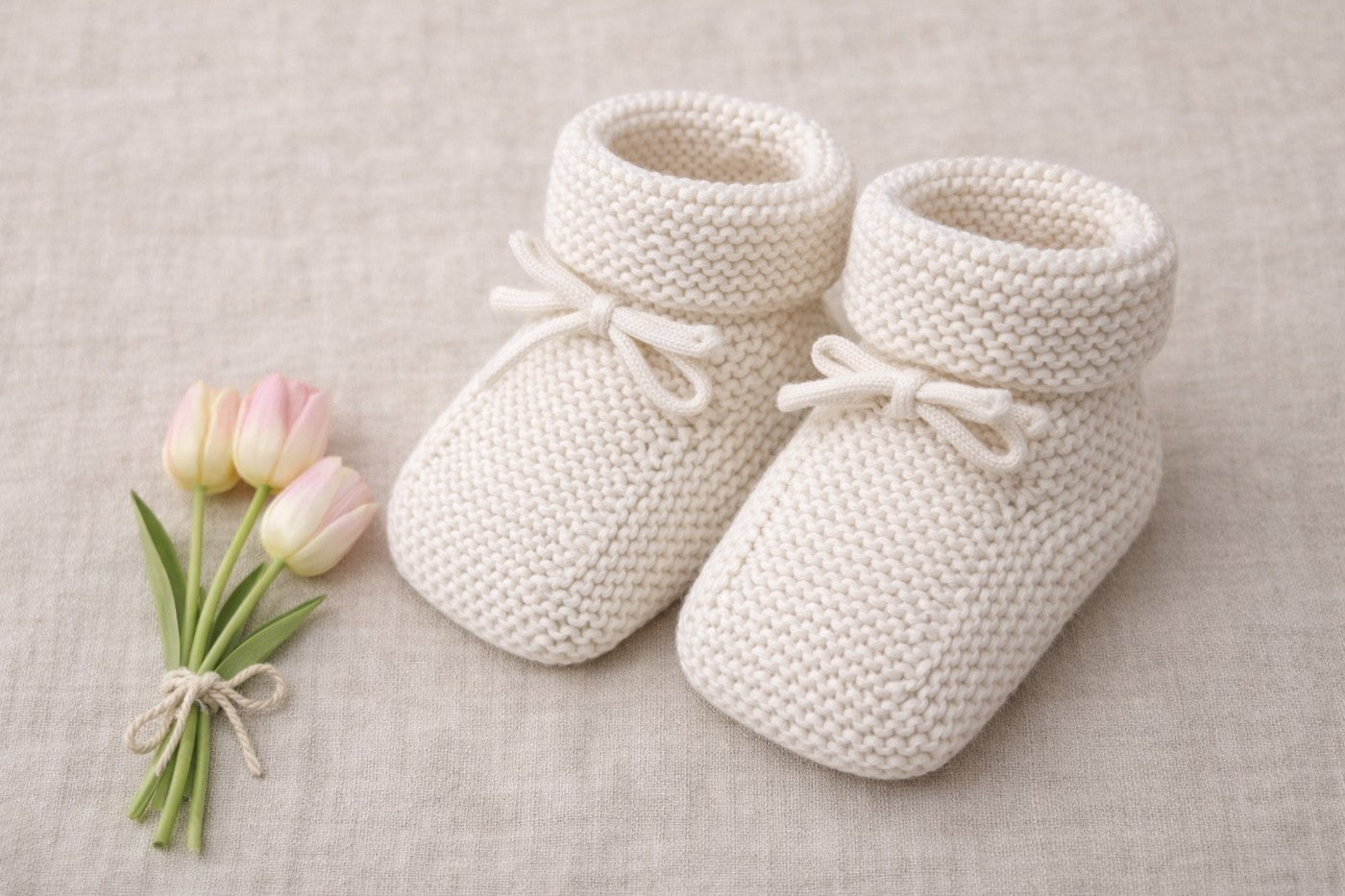 Chaussons Eugène Tricot Écru - Bébé