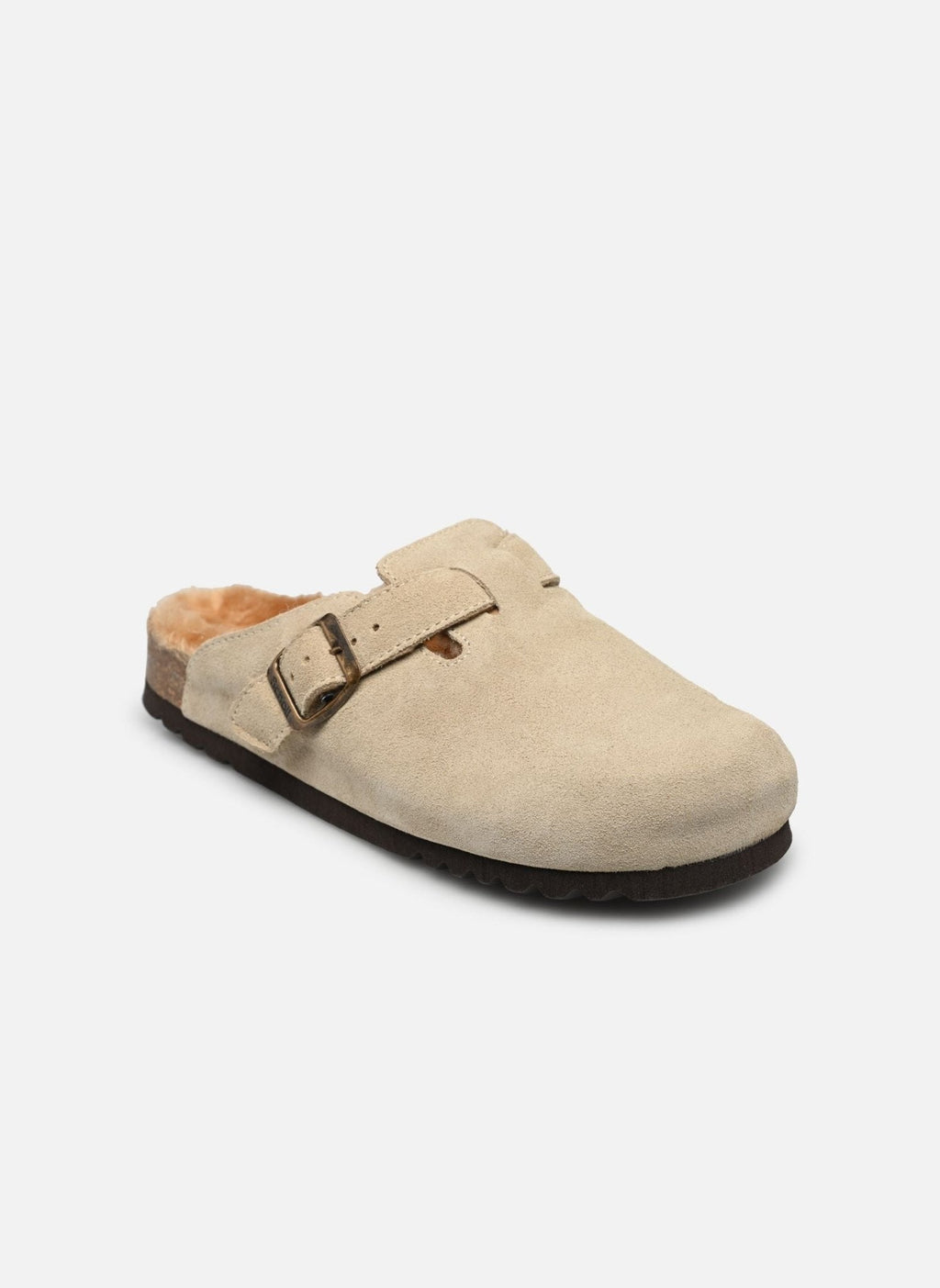 Lined Slippers - Beige - Women