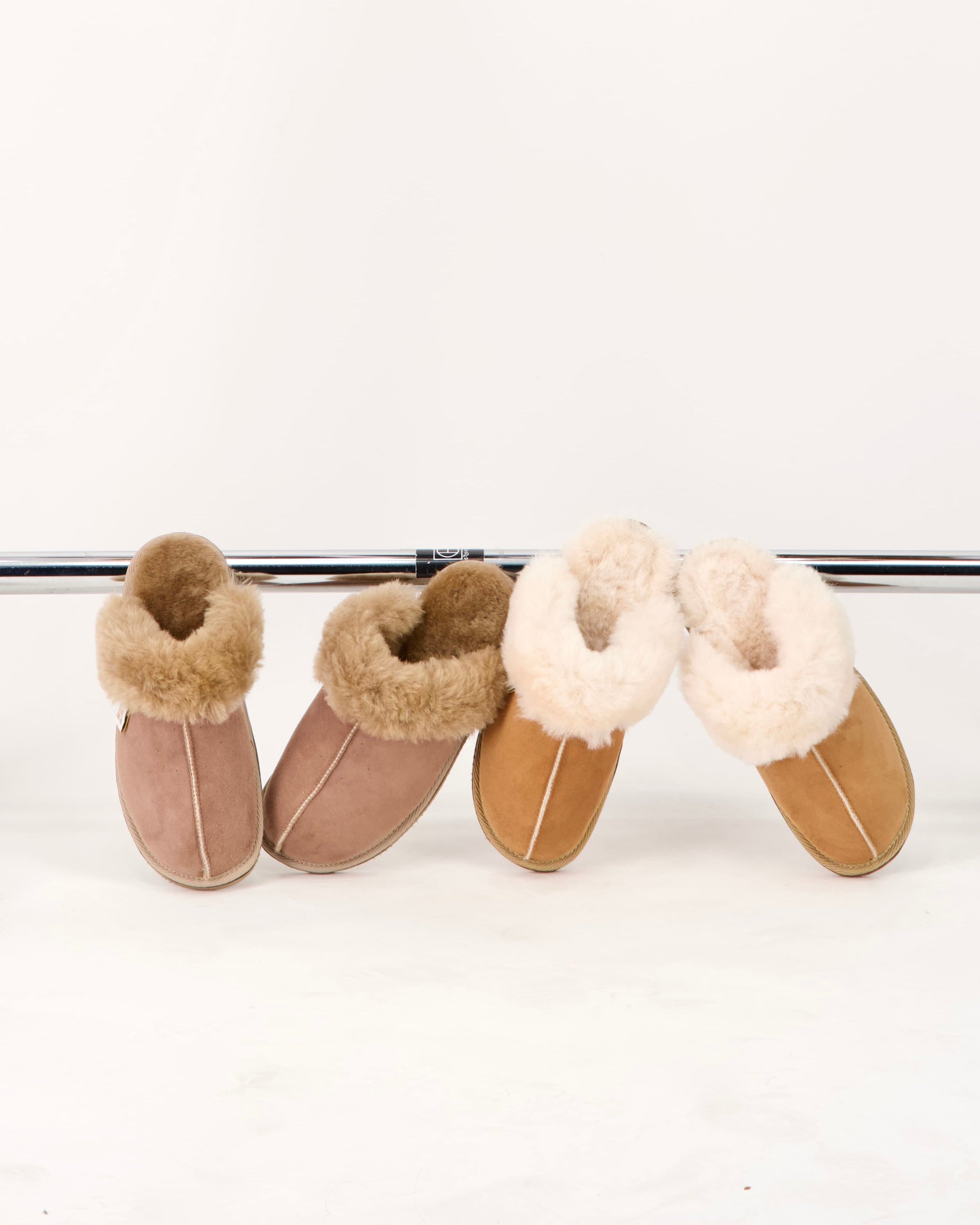 Paule Slippers - Shearling - Camel - Women