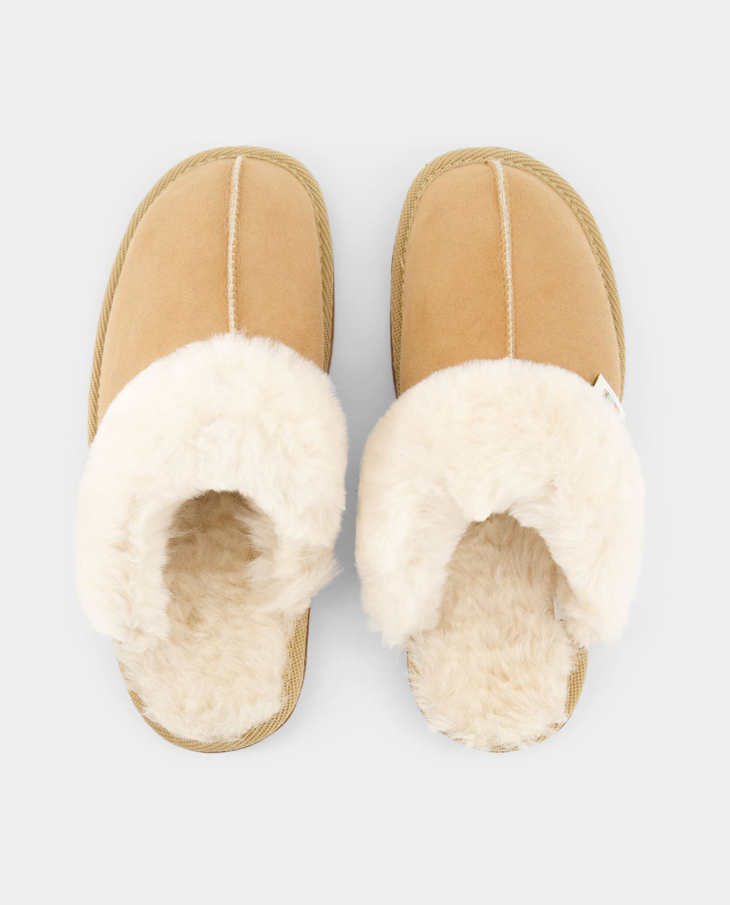 Men's Fleece-Lined Sheepskin Slippers Paule - Beige