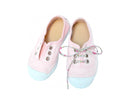 Chaussures Baskets Tennis En Toiles À Lacets Et Élastiques - Rose Pâle - Mixte