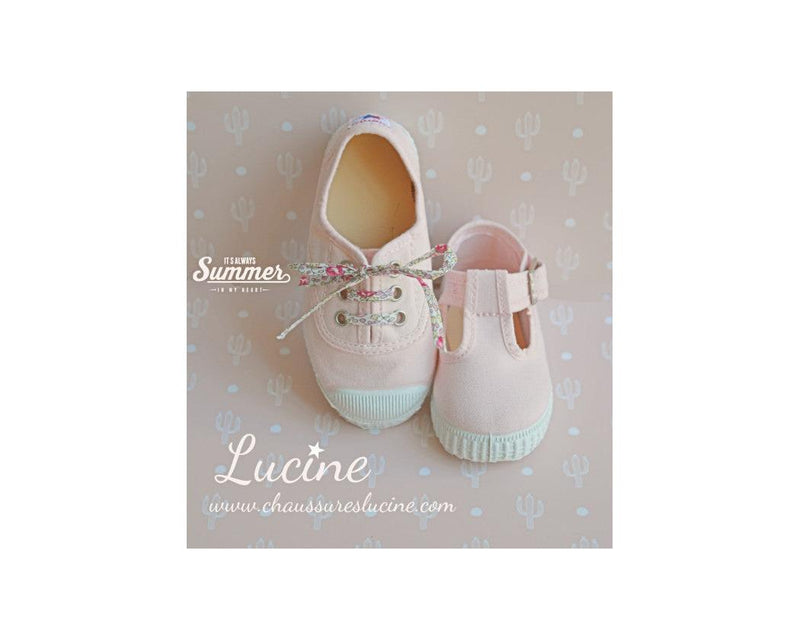 Chaussures Baskets Tennis En Toiles À Lacets Et Élastiques - Rose Pâle - Mixte