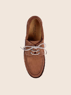 Chaussures Bateau Cranté Daim Camel - Homme