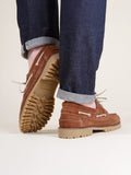 Chaussures Bateau Cranté Daim Camel - Homme