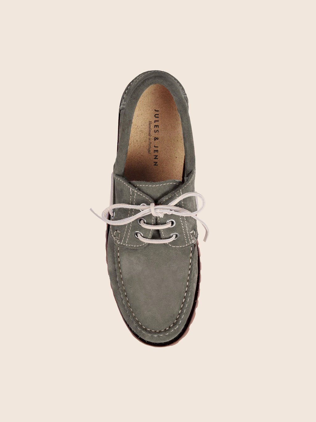 Chaussures Bateau Cranté Daim Kaki - Homme