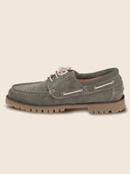 Chaussures Bateau Cranté Daim Kaki - Homme
