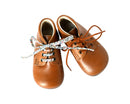 Athenaïs Baby Girl's Lace-Up Ankle Boots - Camel Leather - Girl