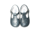 Chaussures Bottillons Salomés Souples Azylis Perfo - Cuir Bleu Grisé - Mixte