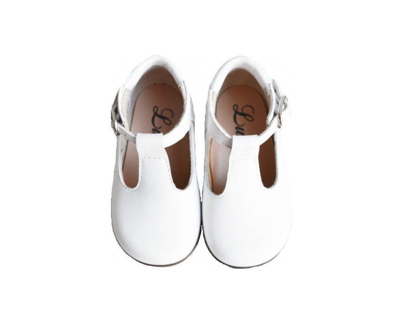Chaussures Bottillons Salomés Souples Clarence Épurés - Cuir Blanc - Mixte