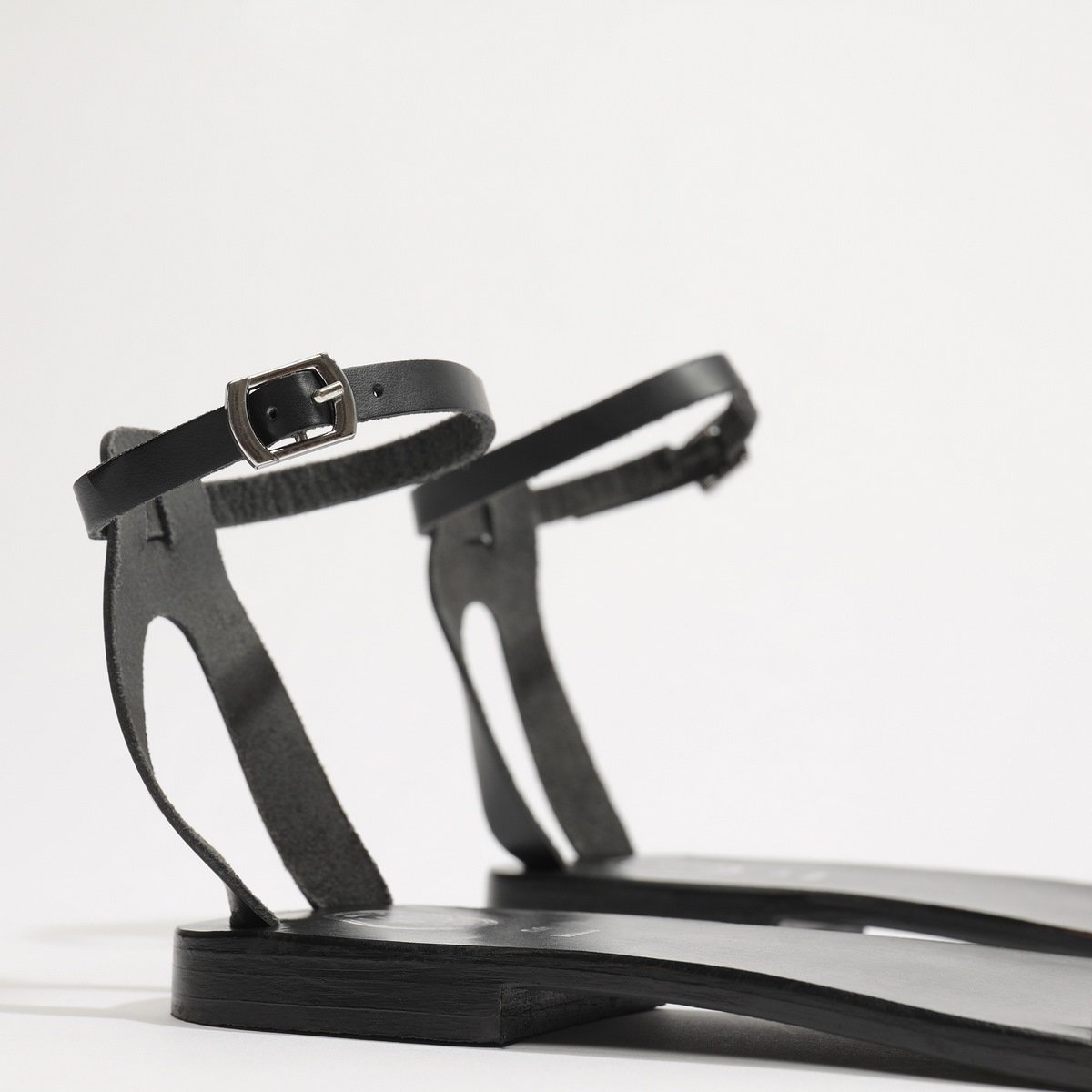 White Sun - Cavalier Sandals - Black Buff - Black