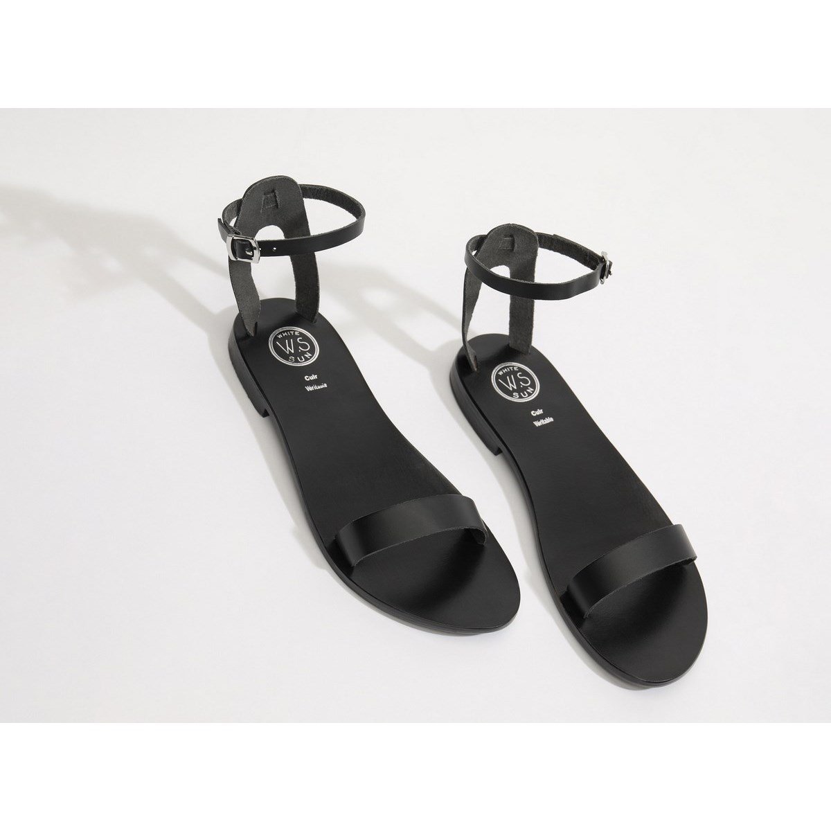 White Sun - Cavalier Sandals - Black Buff - Black