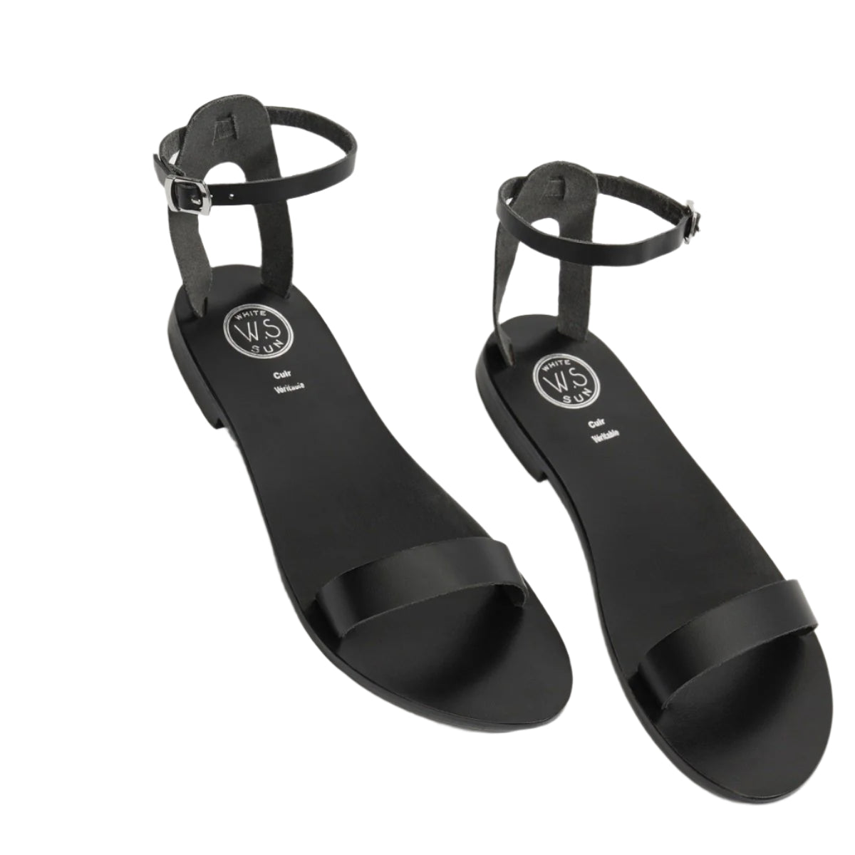 White Sun - Cavalier Sandals - Black Buff - Black