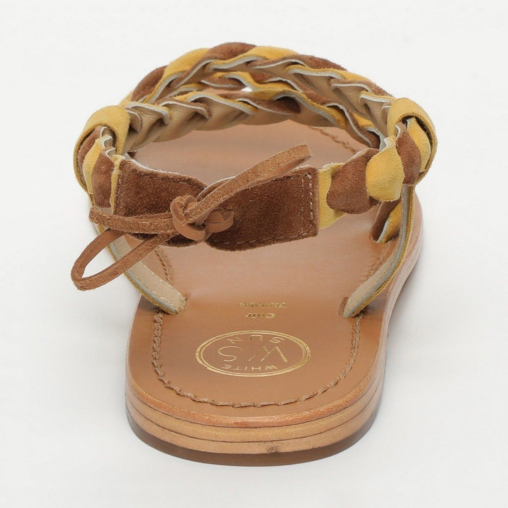 White Sun - Ombeline Sandals - Yellow and Camel - Women