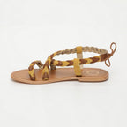 White Sun - Ombeline Sandals - Yellow and Camel - Women