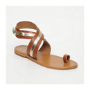 White Sun - Sandalias Philastere - Camel Y Oro - Mujer