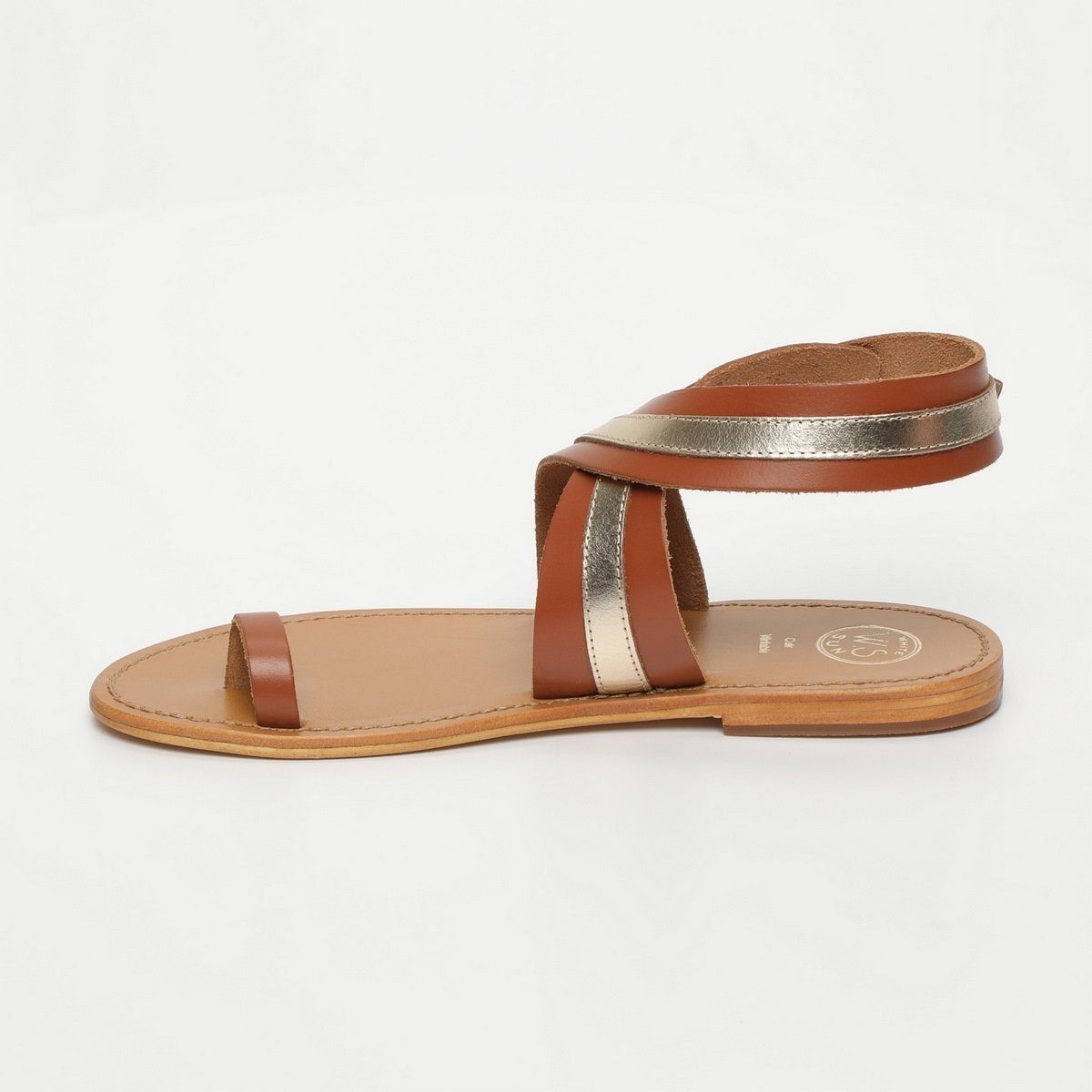White Sun - Philastere Sandals - Camel and Gold - Women