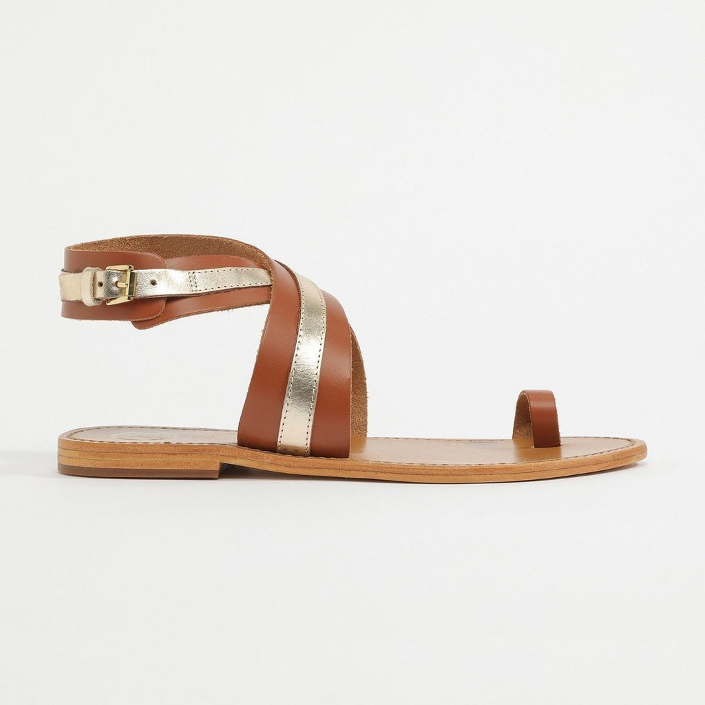 White Sun - Philastere Sandals - Camel and Gold - Women