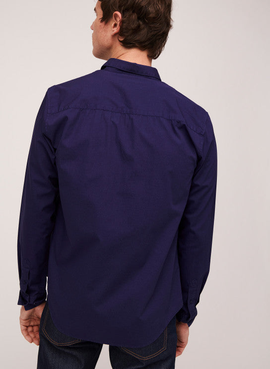 Maison Standards - Maison Standars - Chemise John Popeline Pat - Bleu - Homme