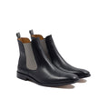 Chelsea Boots Cuir Noir Gris - Homme