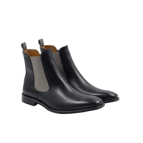 Chelsea boots van leer zwart grijs - Heren