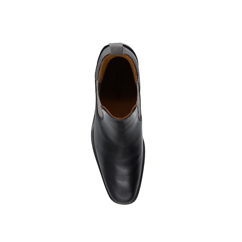 Chelsea Boots Cuir Noir Gris - Homme