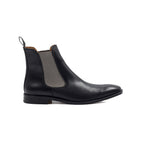 Chelsea Boots Cuir Noir Gris - Homme