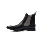Chelsea Boots Cuir Noir Gris - Homme