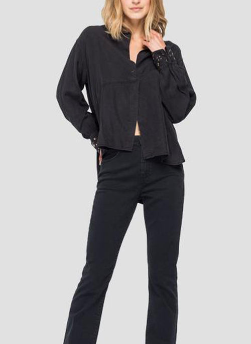 Replay - Chemise Asymétrique En Denim - Black - Femme