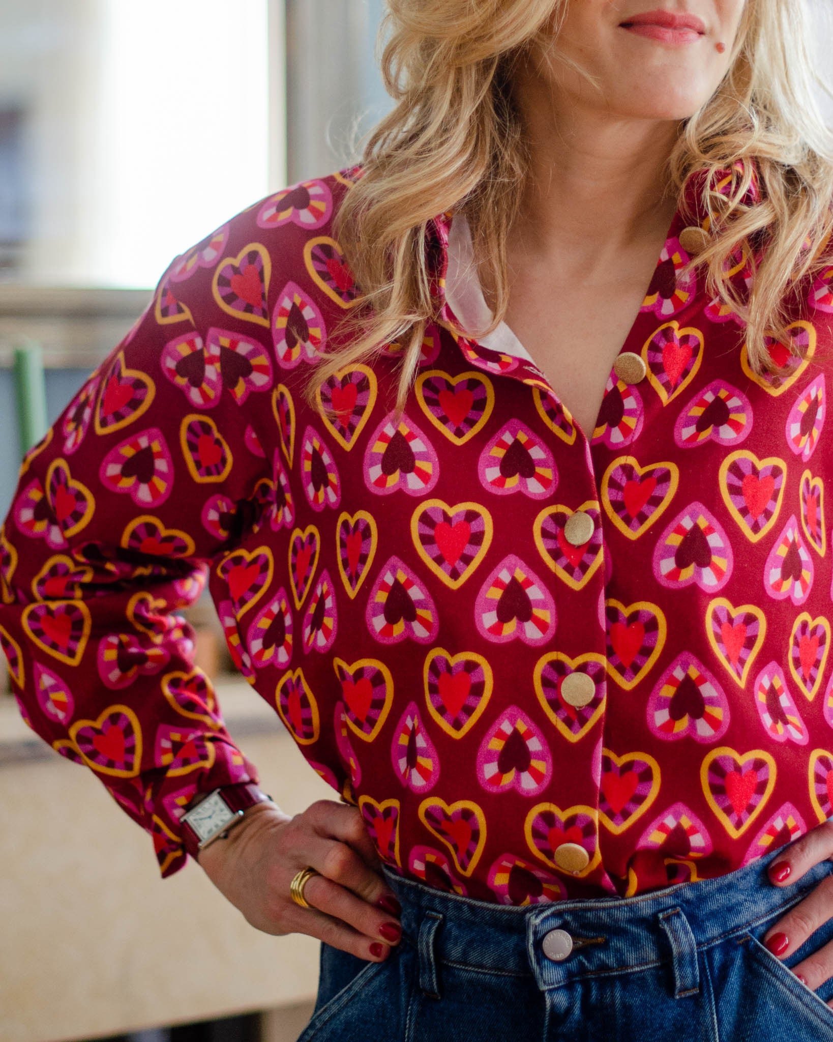 Chemise Athéna coeurs boum