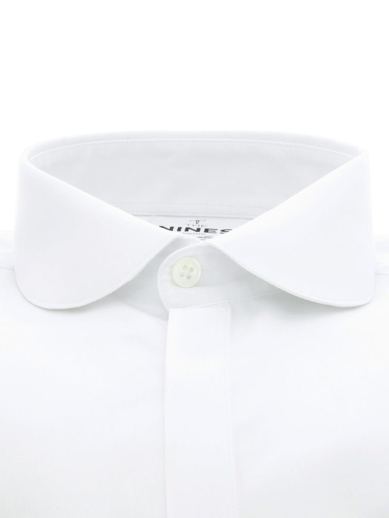 Camisa cuello redondo - Blanc