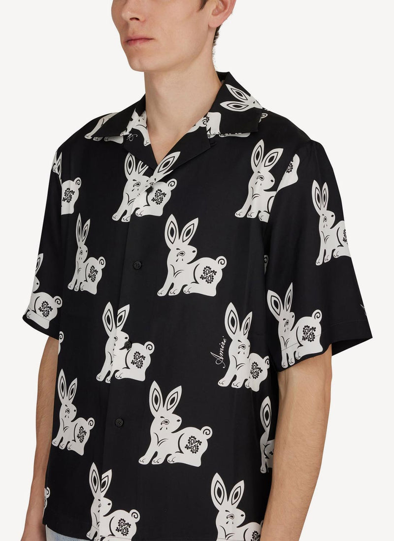 Amiri - Chemise Bowling Imprimé Rabbit - Black - Homme