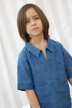 Chemise Carl Denim - Enfant Garçon - Bleu Denim