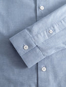 Camisa Oxford Japonesa Cuello Americano - Azul Cielo