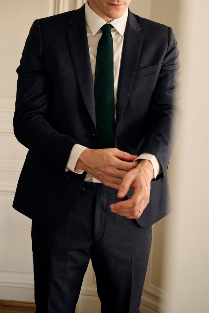 Fursac - Camisa de sarga de algodón - Blanco - Hombre