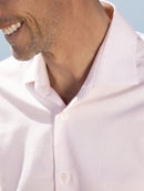 Camisa cuello italiano Tejido técnico - Rosa