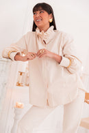 LÉONIE Beige - Victorian Collar Shirt