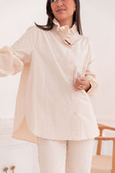 LÉONIE Beige - Victorian Collar Shirt