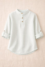Chemise Côme Rayée - Enfant Garçon - Ecru & Mint