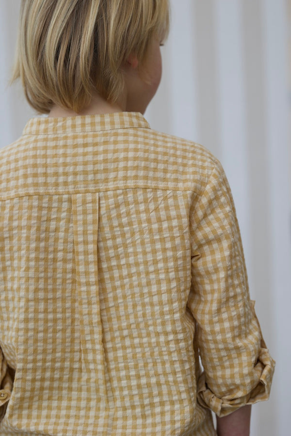 Camisa Côme Vichy - Niño niño - Vichy Camel