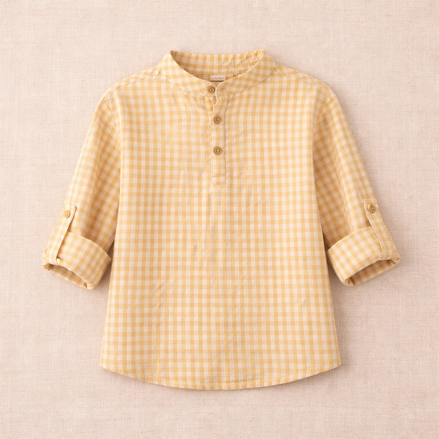 Camisa Côme Vichy - Niño niño - Vichy Camel