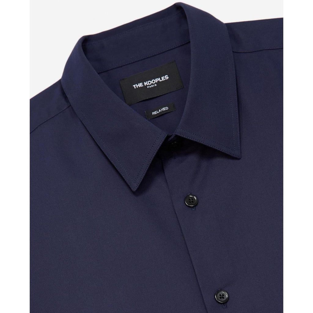 The Kooples - Camisa de Algodón Azul Marino Abotonada - Hombre