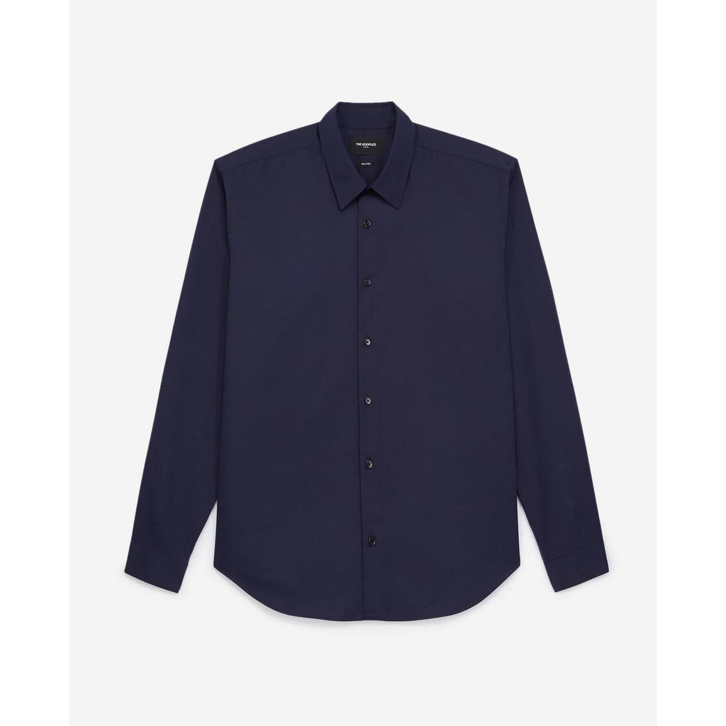 The Kooples - Camisa de Algodón Azul Marino Abotonada - Hombre