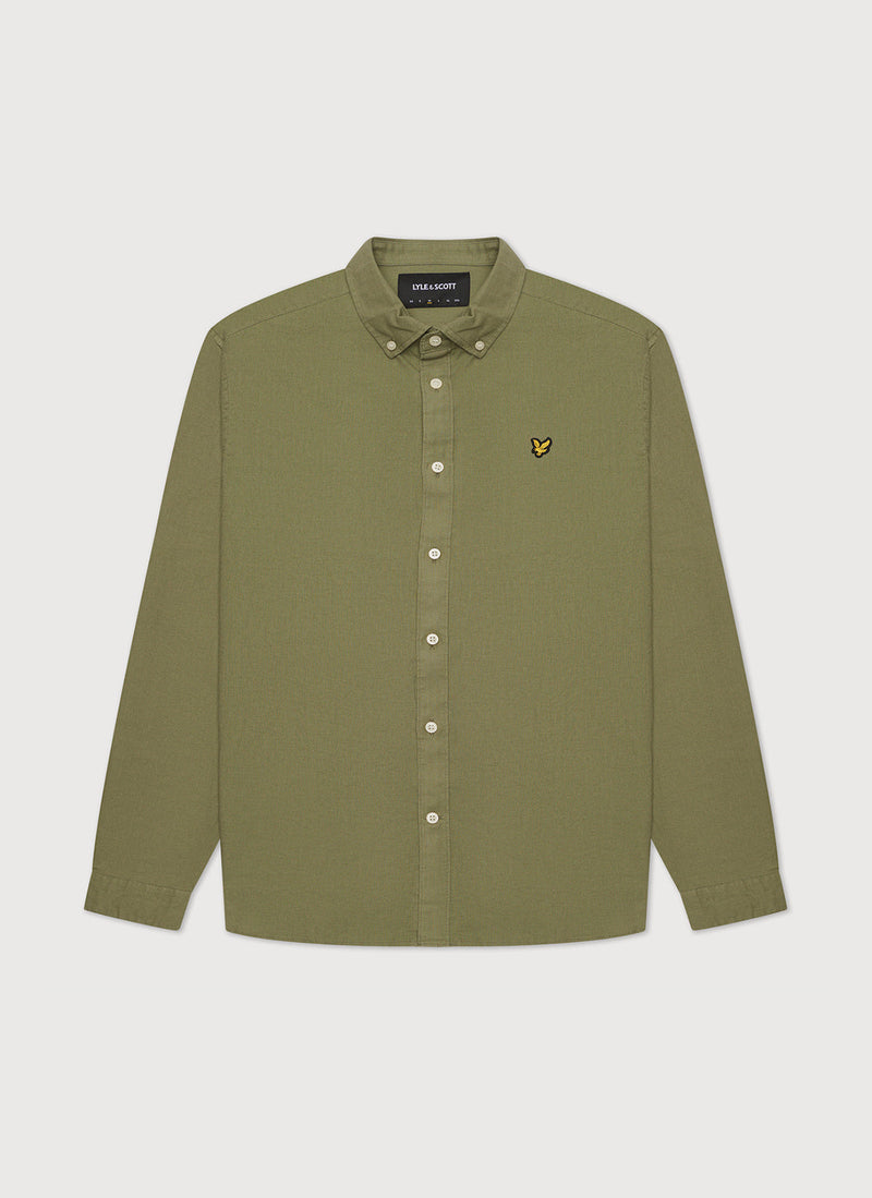 Lyle & Scott - Chemise En Lin - Moss - Homme